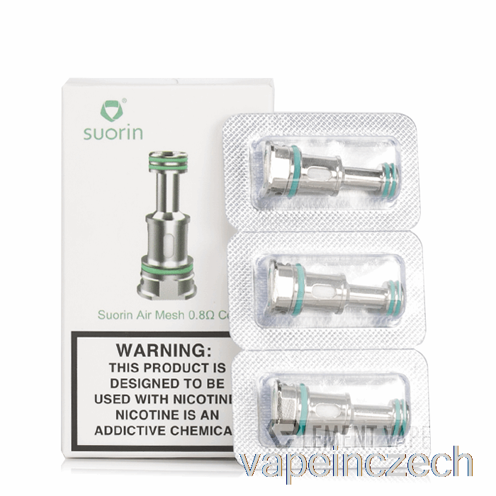 Náhradní Cívky Suorin Air Mod 0,8ohm Mesh Coils Vape Bez Nikotinu